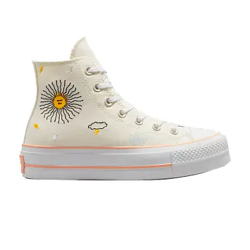 Converse Women's Chuck Taylor All Star Lift Platform High Floral Embroidery - 1