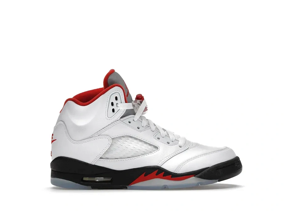 Фото № 1 с приближением к товару «‎Jordan 5 Retro Fire Red Silver Tongue (2020) »