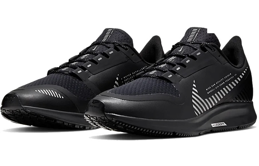 Фото № 3 с приближением к товару «‎Nike Air Zoom Pegasus 36 Shield Running Shoes Black Silver»