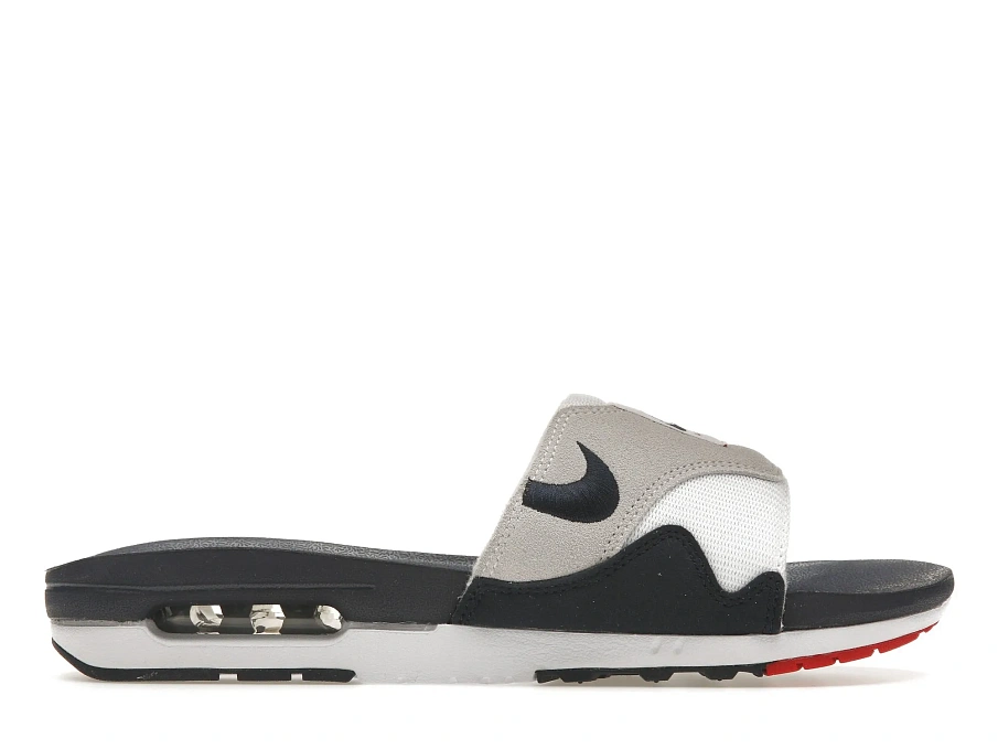 Фото № 1 с приближением к товару «‎Nike Air Max 1 Slide Obsidian University Red»