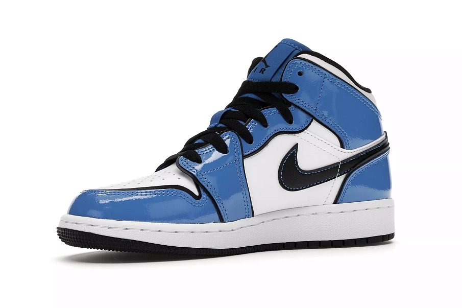Фото № 2 с приближением к товару «‎Jordan 1 Mid Signal Blue »