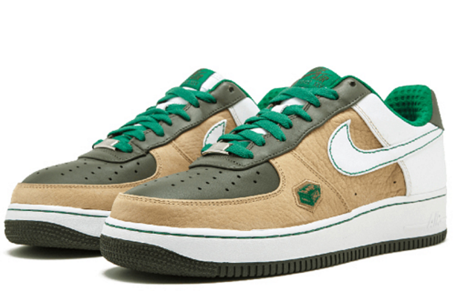 Фото № 2 с приближением к товару «‎Nike Air Force 1 Premium 07 WhiteGoldenGreen»