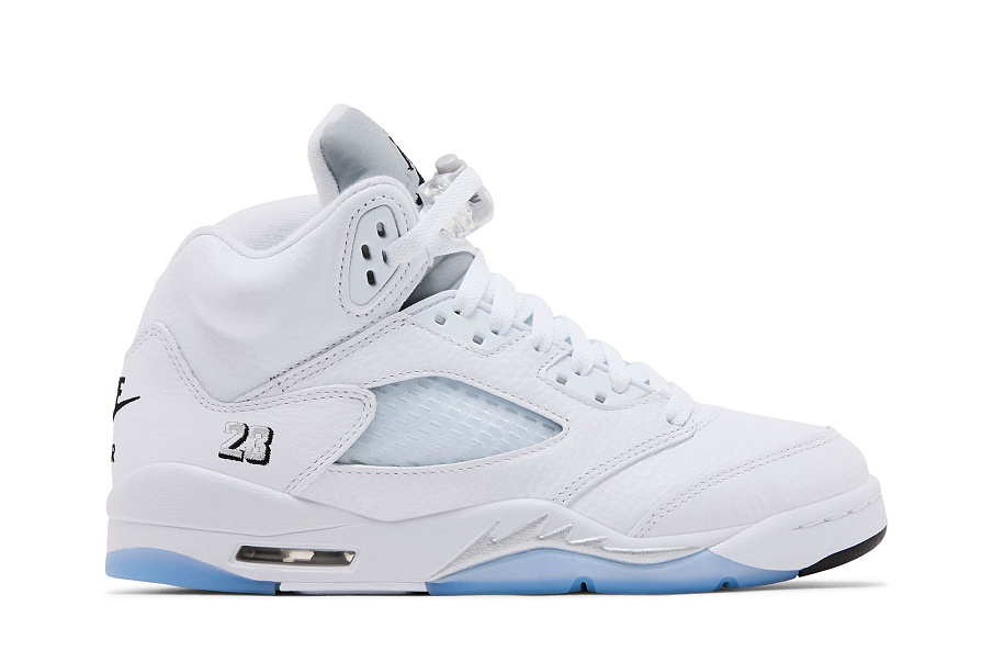 Фото № 2 с приближением к товару «‎Air Jordan 5 GS White Metallic»