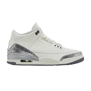 Women's Air Jordan 3 Retro Sail Metallic Silver - 1