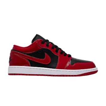 Air Jordan 1 Low Patent Varsity Red Black - 1