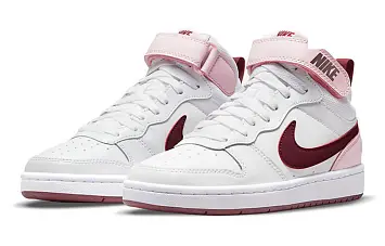 Nike Court Borough Mid 2 Skate Shoes RedWhitePink - 4