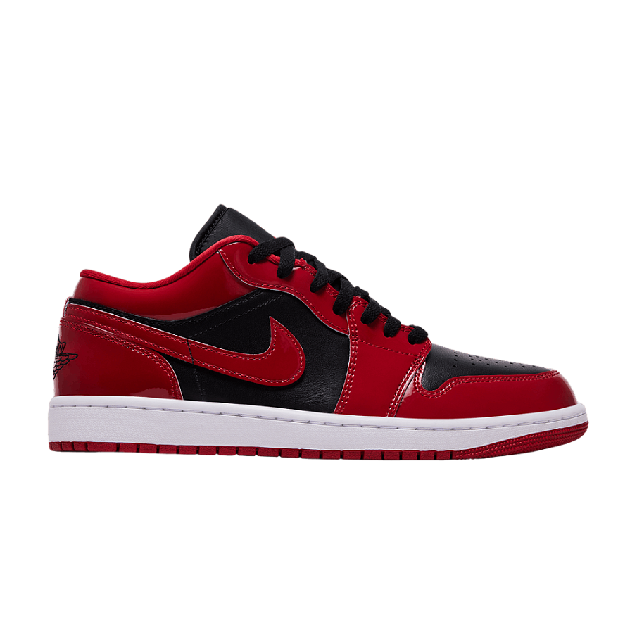 Фото № 1 с приближением к товару «‎Air Jordan 1 Low Patent Varsity Red Black»