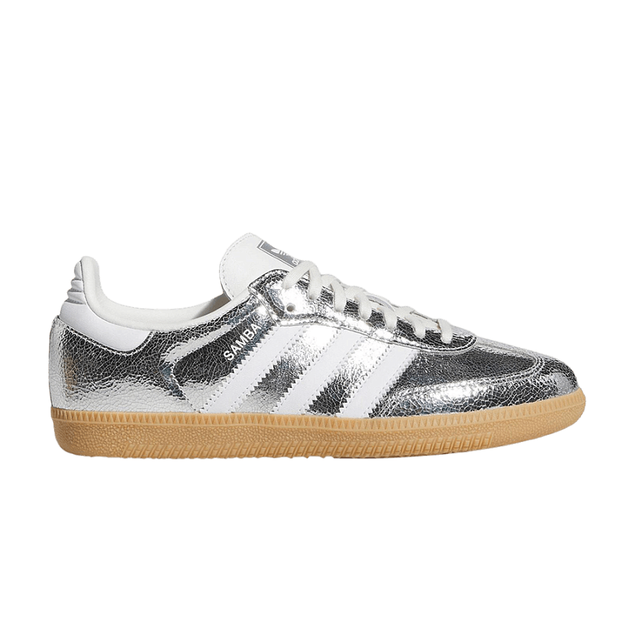 Фото № 1 с приближением к товару «‎adidas Samba OG Big Kid Silver Metallic Cloud White»