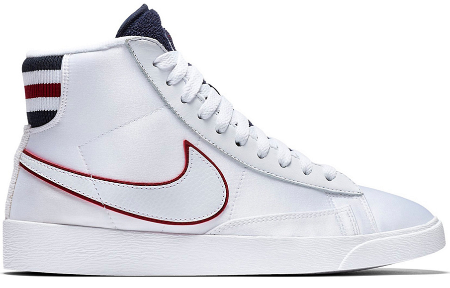 Фото № 2 с приближением к товару «‎Nike Blazer Mid White Blackened Blue Red Crush (W)»