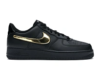 Фото № 1 с приближением к товару «‎Nike Air Force 1 Black Metallic Gold Removable Swoosh Pack»