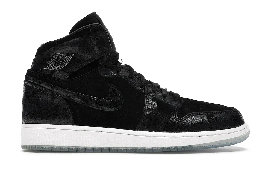 Фото № 1 с приближением к товару «‎Jordan 1 Retro High Heiress Black Suede »
