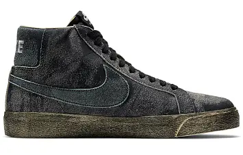 Nike Blazer mid Skate shoes Faded Black - 3