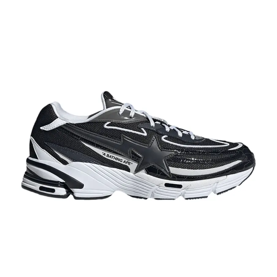 Фото № 1 с приближением к товару «‎BAPE x adidas Orketro Black Silver Metallic (JH6361)»