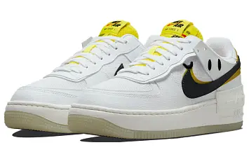 Nike Wmns Air Force 1 Shadow "Go The Extra Smile" Sneakers WhiteYellow - 4