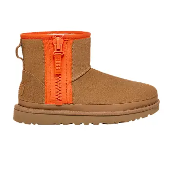 UGG Women's Classic Mini Zipper Tape Logo Chestnut - 1
