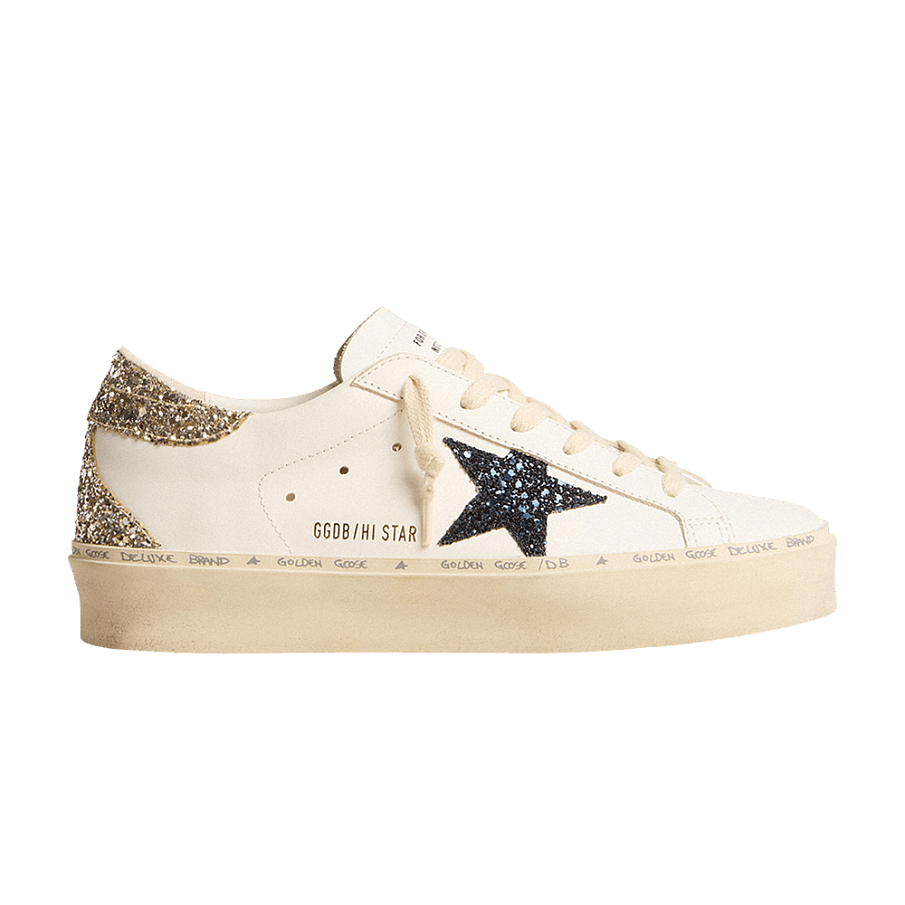 Фото № 1 с приближением к товару «‎Golden Goose Women's Hi Star White Blue Platinum Glitter»