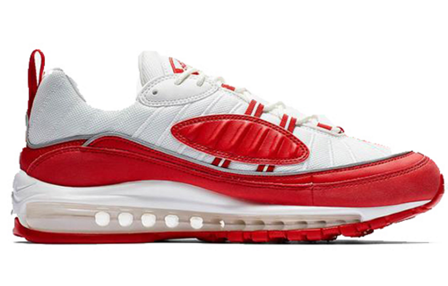 Фото № 2 с приближением к товару «‎ Nike Air Max 98 Running shoes University RedWhite»
