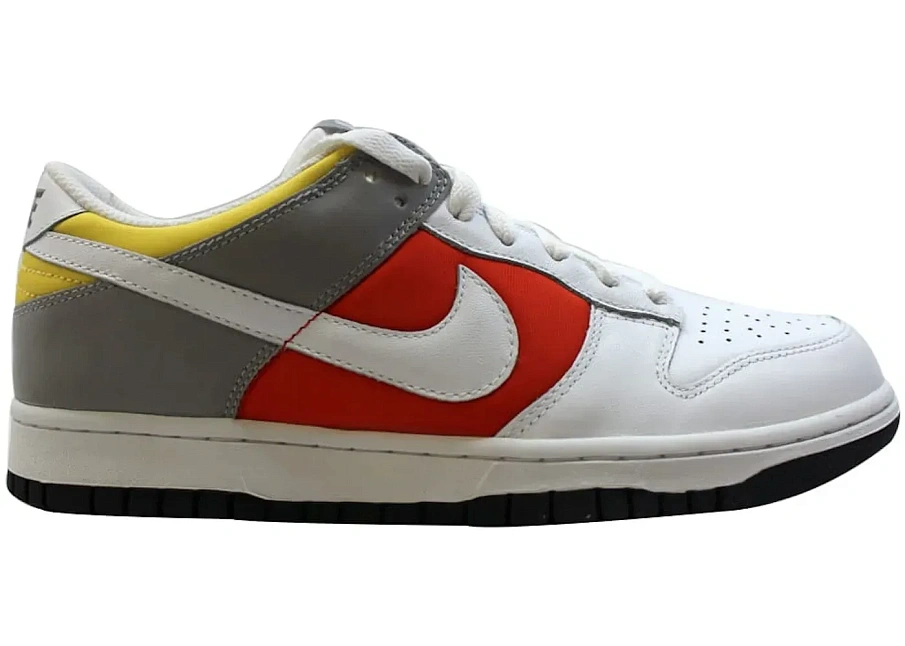 Фото № 1 с приближением к товару «‎Nike Dunk Low White Engine Red Medium Grey Yellow »