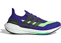 Фото № 1 с приближением к товару «‎adidas Ultra Boost 21 Sonic Ink Screaming Green»