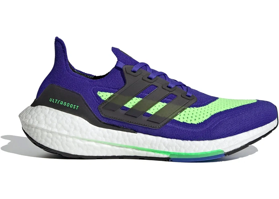 Фото № 1 с приближением к товару «‎adidas Ultra Boost 21 Sonic Ink Screaming Green»