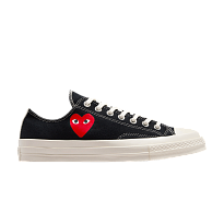 Фото № 1 с приближением к товару «‎Comme des Garçons PLAY x Converse Chuck 70 Low Single Heart - Black»
