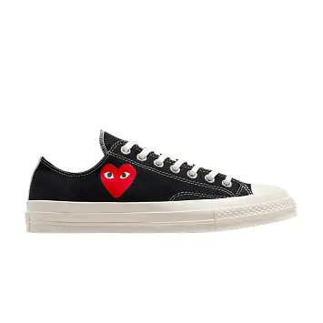 Comme des Garçons PLAY x Converse Chuck 70 Low Single Heart - Black - 1