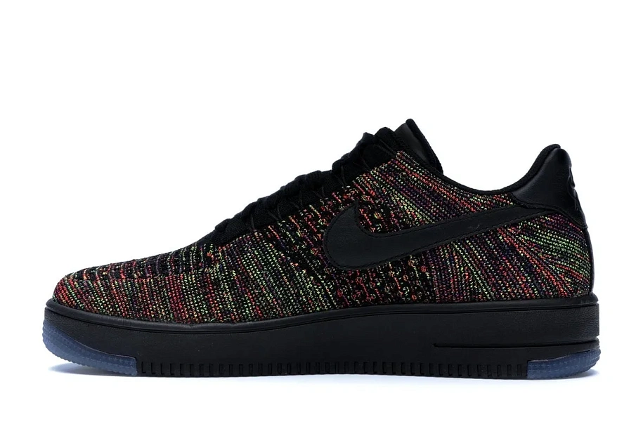 Фото № 5 с приближением к товару «‎Nike Air Force 1 Low Flyknit Black Multi-Color»