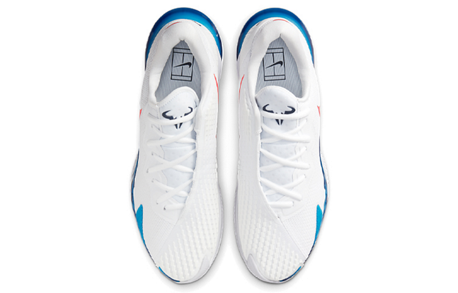 Фото № 4 с приближением к товару «‎NikeCourt Air Zoom Vapor Cage 4 Rafa Tennis Shoes WhiteBlueRed»