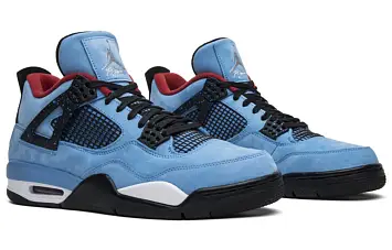 Nike Air Jordan 4 Retro Travis Scott Cactus Jack Basketball Shoes blue - 3