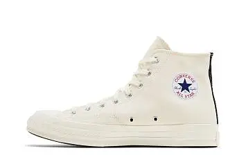 Comme des Garçons PLAY x Converse Chuck 70 High Single Heart - Milk - 4
