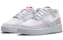 Фото № 3 с приближением к товару «‎Nike Air Force 1 Crater Flyknit 'Wolf Grey' Wolf GreyWhitePure Platinum-Gym Red»