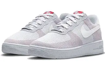 Nike Air Force 1 Crater Flyknit 'Wolf Grey' Wolf GreyWhitePure Platinum-Gym Red - 3