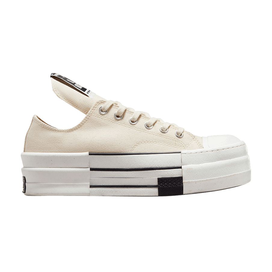 Фото № 1 с приближением к товару «‎Rick Owens x Converse DRKSHDW DBL DRKSTAR Chuck 70 Low Natural Ivory»