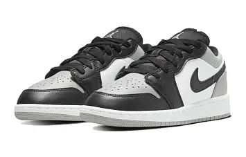 Nike Air Jordan 1 Low (GS) Vintage basketball shoes Shadow Toe Light Smoke GreyBlackWhite - 5