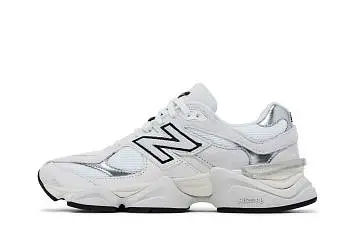 New Balance 9060 White Black Metallic Silver - 4