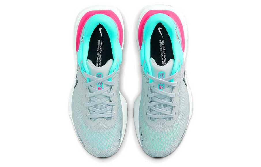 Фото № 4 с приближением к товару «‎Nike ZoomX Invincible Run Flyknit South Beach GreyTurquoisePink»