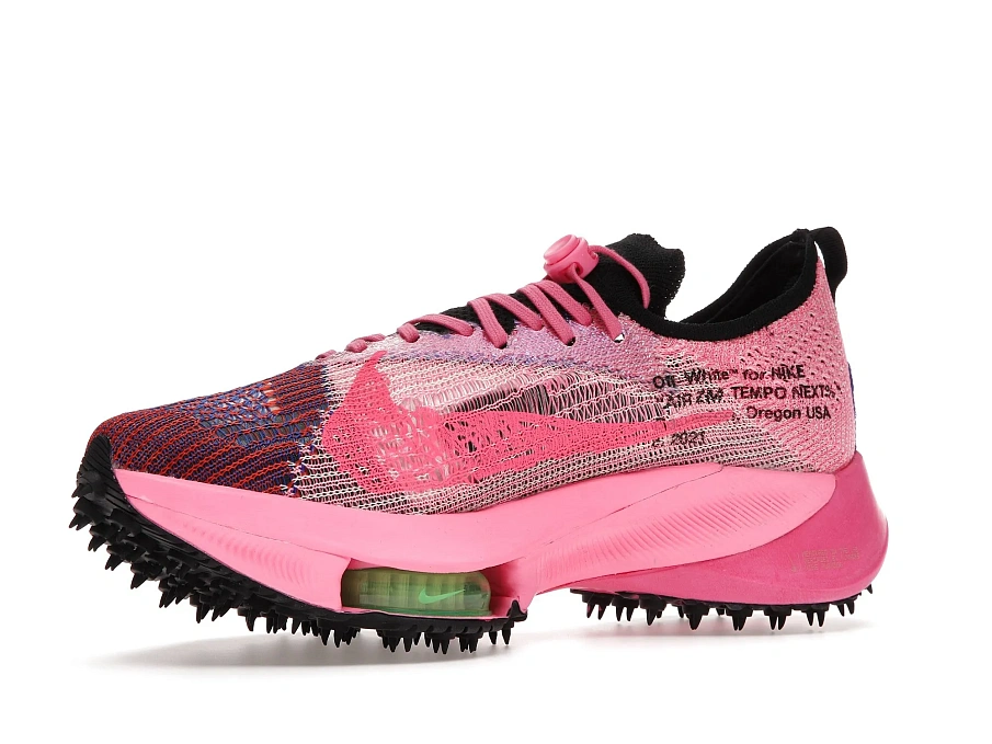 Фото № 3 с приближением к товару «‎Nike Air Zoom Tempo Next% Flyknit Off-White Racer Blue Pink Glow»