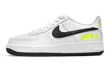 Nike Air Force 1 Low GS 'Just Do It - White Volt' - 1