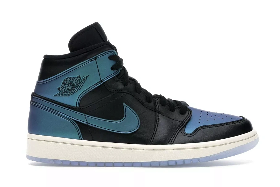 Фото № 1 с приближением к товару «‎Jordan 1 Mid Iridescent Black »