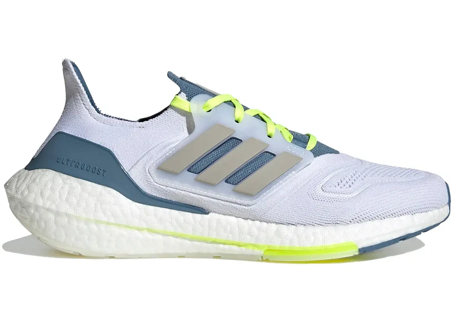 Фото № 1 с приближением к товару «‎adidas Ultra Boost 22 White Metal Grey Linen Green»