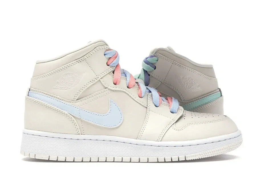 Фото № 1 с приближением к товару «‎Jordan 1 Mid Multi-Color Swoosh Phantom »
