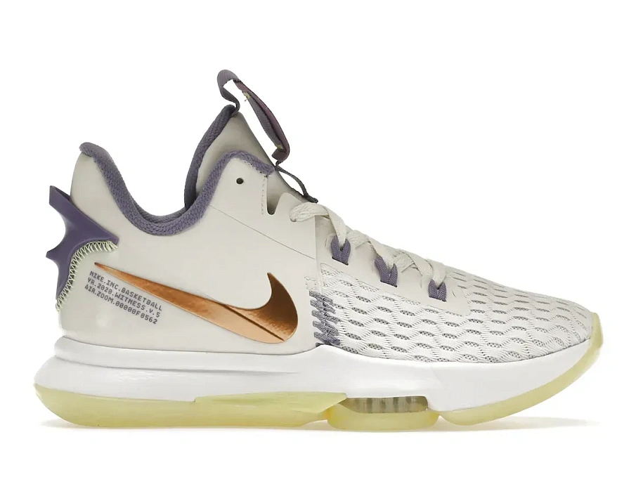 Фото № 1 с приближением к товару «‎Nike LeBron Witness 5 Summit White Metallic Bronze»