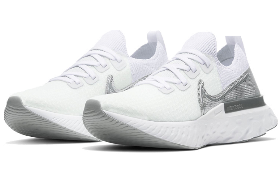Фото № 3 с приближением к товару «‎Nike React Infinity Run Flyknit 'White Metallic Silver'»