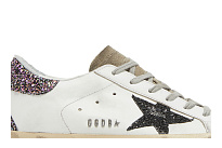 Фото № 3 с приближением к товару «‎Golden Goose Women's Superstar White Black Glitter»