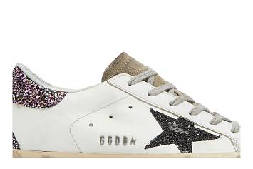 Golden Goose Women's Superstar White Black Glitter - 3
