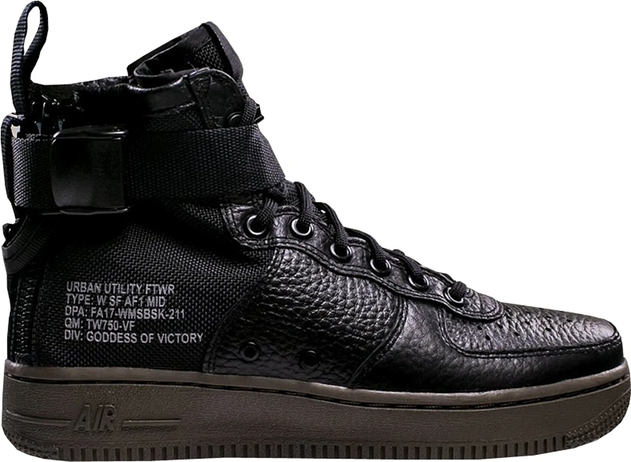 Фото № 1 с приближением к товару «‎Nike SF Air Force 1 Mid Black Dark Hazel »