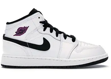 Jordan 1 Mid White Black Fuchsia Blast (555112-138)