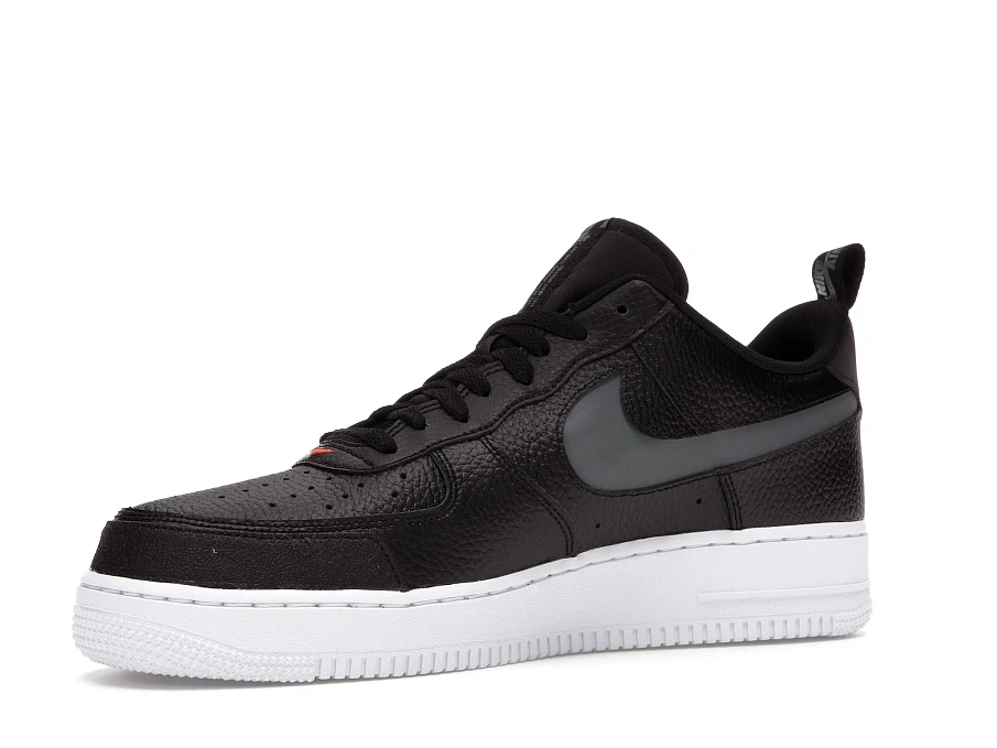 Фото № 4 с приближением к товару «‎Nike Air Force 1 Low 07 LV8 Black Tumbled Leather»