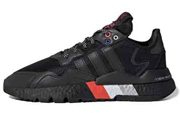Adidas Originals Nite Jogger Sports Casual Shoes Black Grey Red - 1
