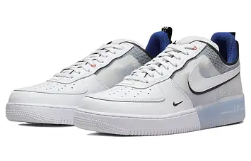 Nike Air Force 1 React Skate Shoes GreyWhiteBlue - 3